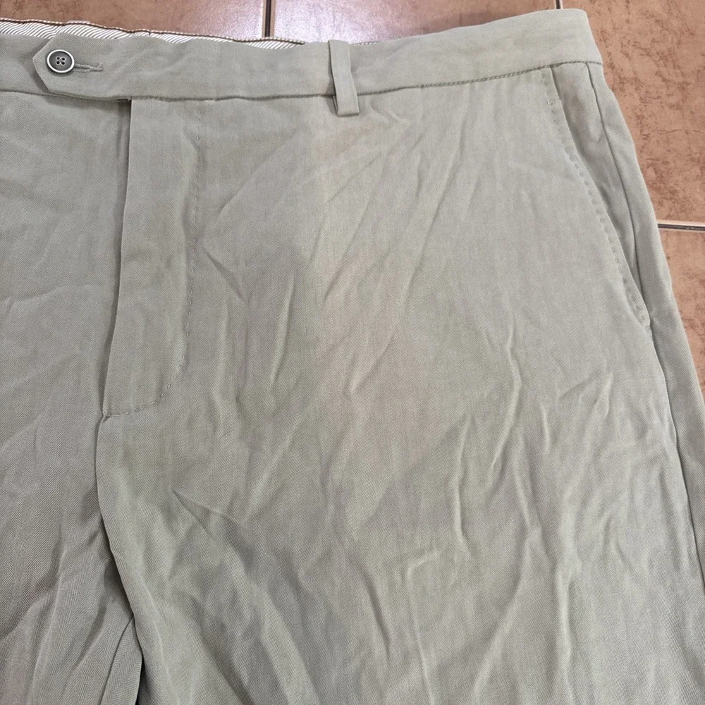 Tommy Bahama Pants Sz 44 x 32 Beige Silk Cotton Blend‎ Key West Vacation